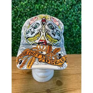 Rare Four Forty One Skull Stud Jeweled Baseball Trucker Hat Adult Embroidered